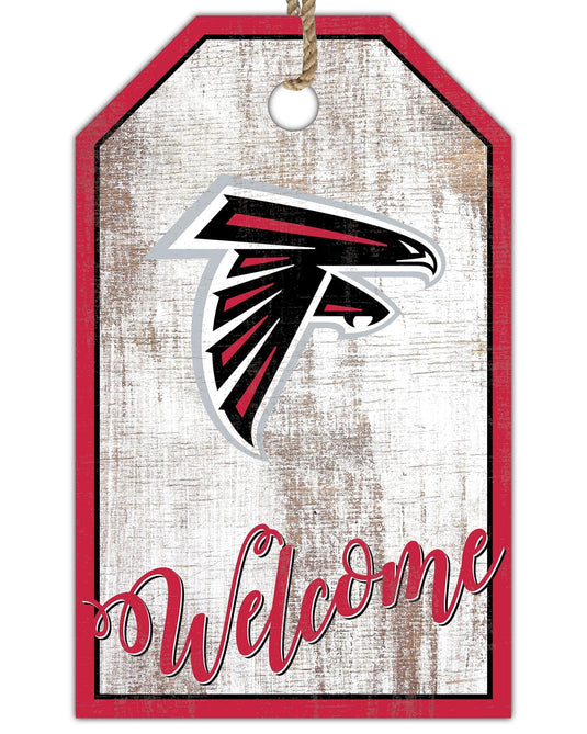 Fan Creations Holiday Home Decor Atlanta Falcons Welcome 11x19 Tag