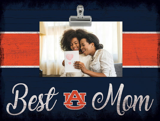 Fan Creations Desktop Stand Auburn Best Mom With Stripe Clip Frame