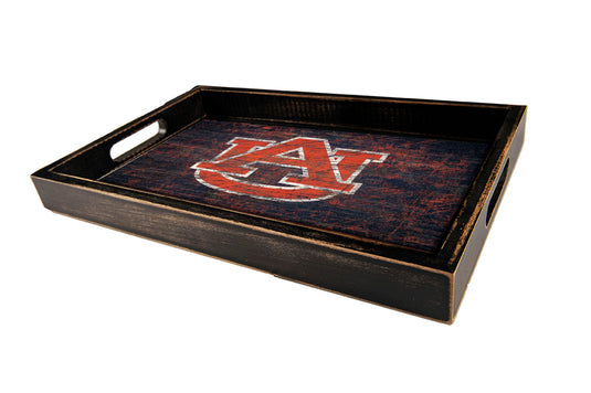 Fan Creations Home Decor Auburn  Distressed Team Tray With Team Colors