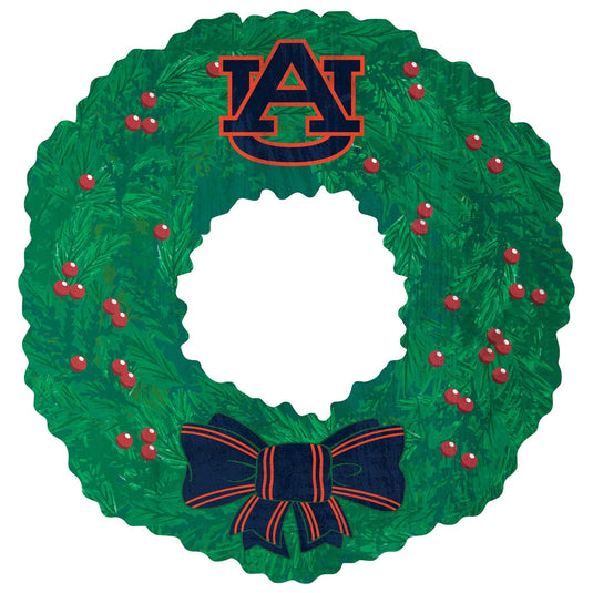 Fan Creations Holiday Home Decor Auburn Team Wreath 16in