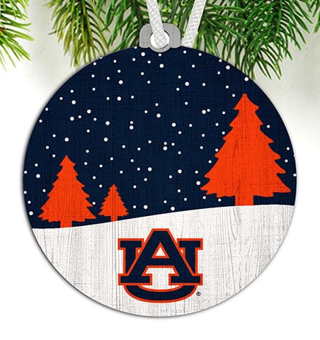 Fan Creations Ornament Auburn University Snow Scene Ornament