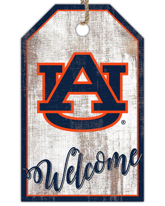 Fan Creations Holiday Home Decor Auburn Welcome 11x19 Tag