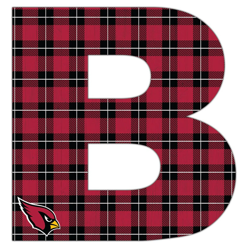 Load image into Gallery viewer, Fan Creations 24&quot; Wall Art B Arizona Cardinals 24in Plaid Pattern Letter
