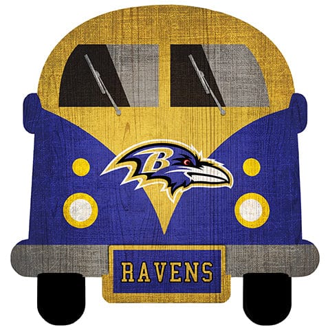 Fan Creations Team Bus Baltimore Ravens 12" Team Bus Sign