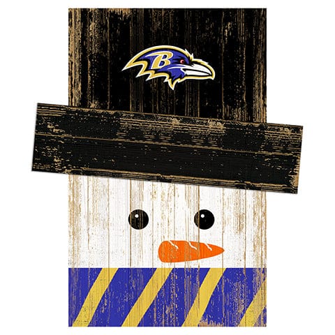 Fan Creations Large Holiday Head Baltimore Ravens Snowman Head
