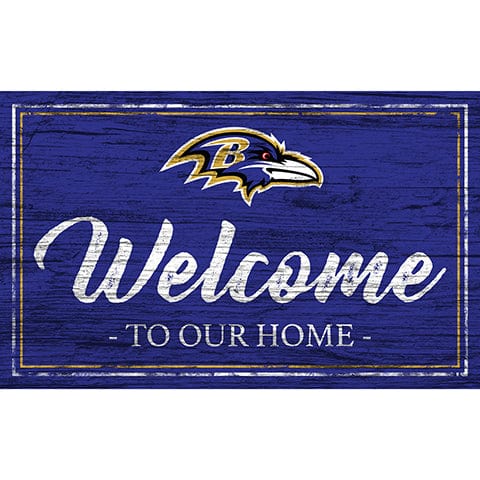 Fan Creations 11x19 Baltimore Ravens Team Color Welcome 11x19 Sign