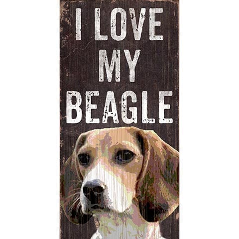 Fan Creations 6x12 Pet Beagle I Love My Dog 6x12