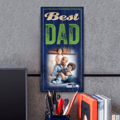 Fan Creations Web 2 Print Best Dad Photo Personalized NFL Sign