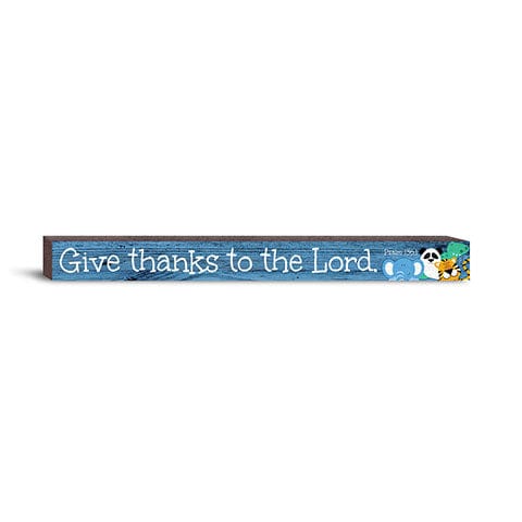 Fan Creations Religious Strip Blue Give Thanks to the Lord 16