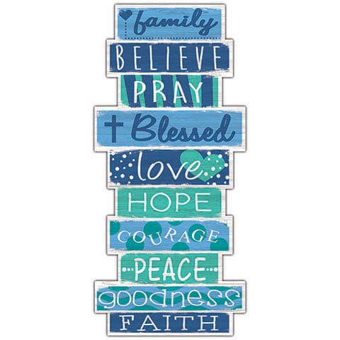 Fan Creations Celebration Stack Religious Blue Religious Celebration Stack