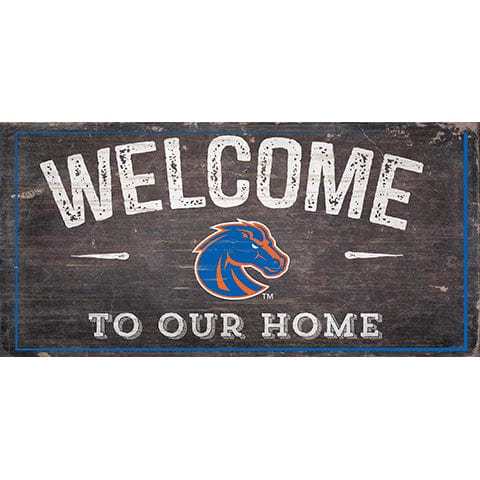 Fan Creations 6x12 Horizontal Boise State Welcome Distressed 6 x 12