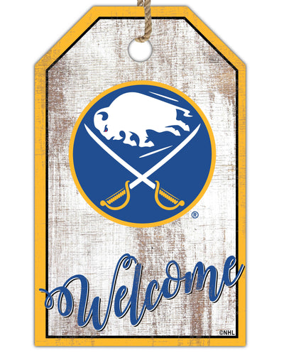 Fan Creations Holiday Home Decor Buffalo Sabres Welcome 11x19 Tag