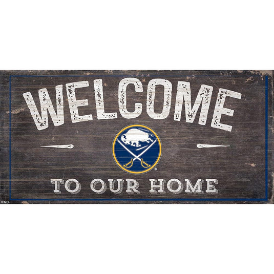Fan Creations 6x12 Horizontal Buffalo Sabres Welcome Distressed 6x12