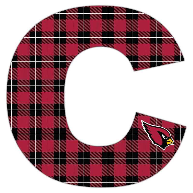 Load image into Gallery viewer, Fan Creations 24&quot; Wall Art C Arizona Cardinals 24in Plaid Pattern Letter
