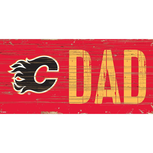 Fan Creations 6x12 Horizontal Calgary Flames DAD 6x12 Sign