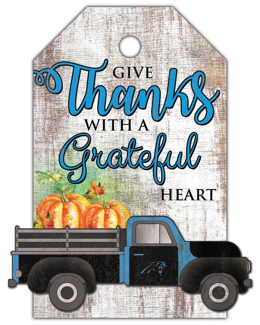 Fan Creations Holiday Home Decor Carolina Panthers Gift Tag and Truck 11x19