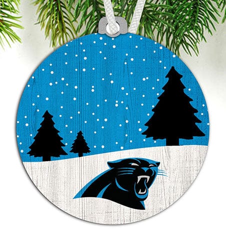 Fan Creations Ornament Carolina Panthers Snow Scene Ornament