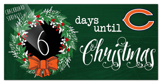 Fan Creations Holiday Home Decor Chicago Bears Chalk Christmas Countdown 6x12