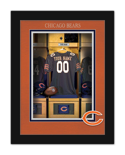 Fan Creations Wall Decor Chicago Bears Locker Room Single Jersey 12x16