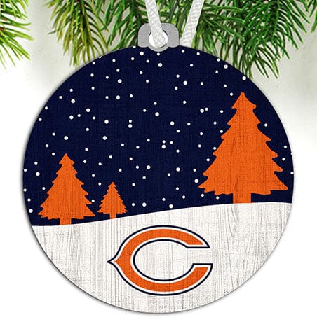 Fan Creations Ornament Chicago Bears Snow Scene Ornament