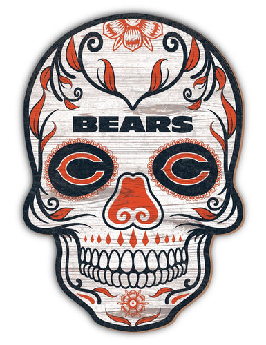 Fan Creations Holiday Home Decor Chicago Bears Sugar Skull 12in