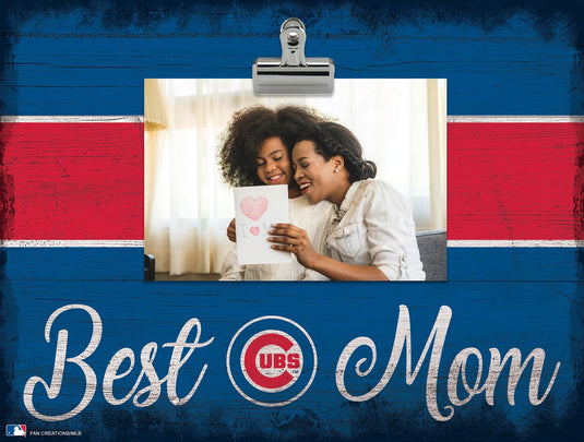Fan Creations Desktop Stand Chicago Cubs Best Mom With Stripe Clip Frame