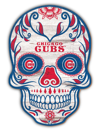 Fan Creations Holiday Home Decor Chicago Cubs Sugar Skull 12in