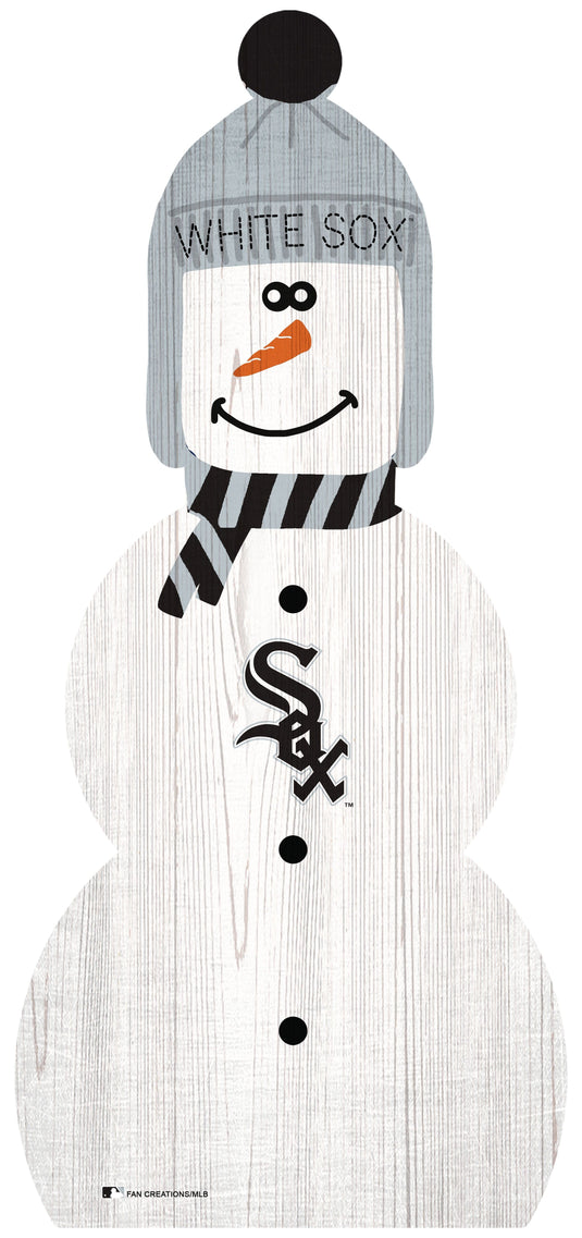 Fan Creations Holiday Home Decor Chicago White Sox Snowman 31in Leaner