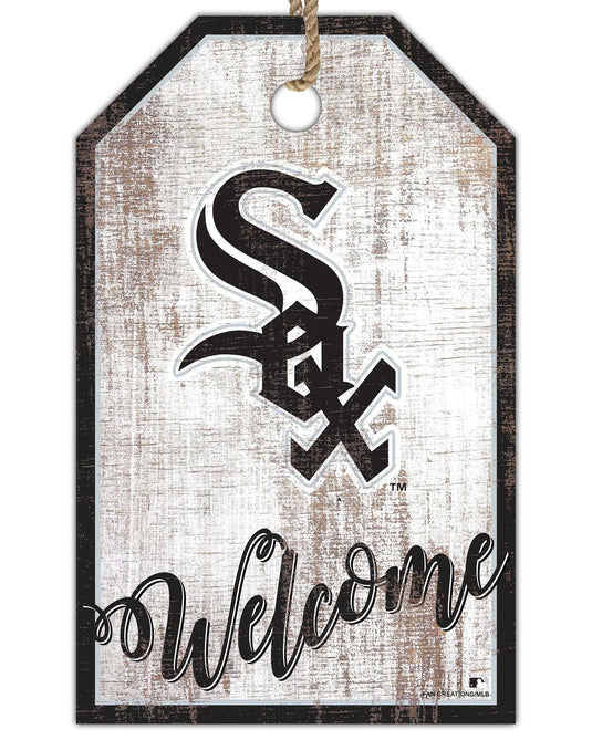 Fan Creations Holiday Home Decor Chicago White Sox Welcome 11x19 Tag
