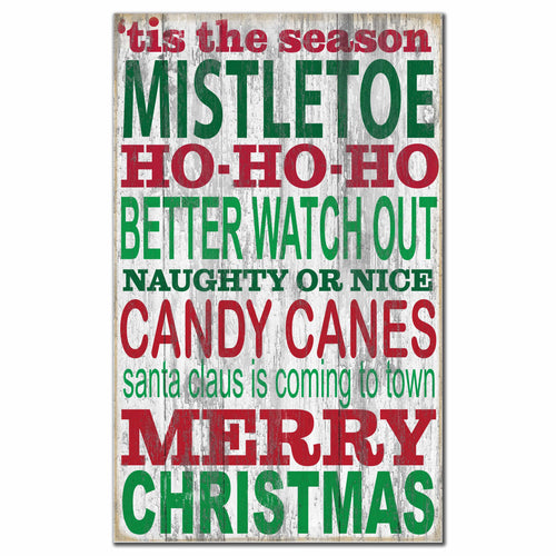 Fan Creations 11x19 Leisure Christmas Word Collage 11x19