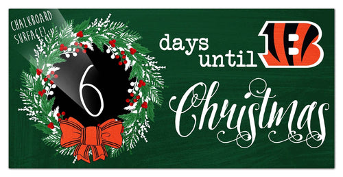 Fan Creations Holiday Home Decor Cincinnati Bengals Chalk Christmas Countdown 6x12