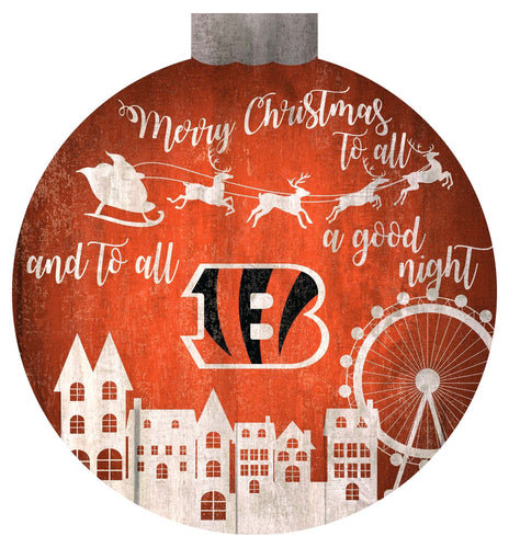Fan Creations Holiday Home Decor Cincinnati Bengals Christmas Village 12in