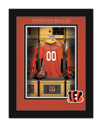 Fan Creations Wall Decor Cincinnati Bengals Locker Room Single Jersey 12x16