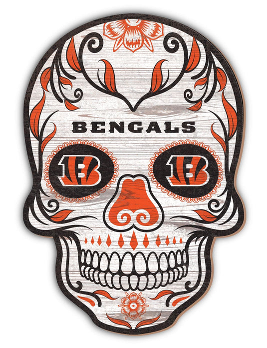 Fan Creations Holiday Home Decor Cincinnati Bengals Sugar Skull 12in