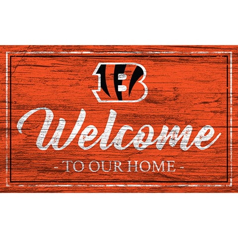 Fan Creations 11x19 Cincinnati Bengals Team Color Welcome 11x19 Sign