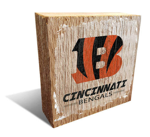 Fan Creations Desktop Stand Cincinnati Bengals Team Logo Block