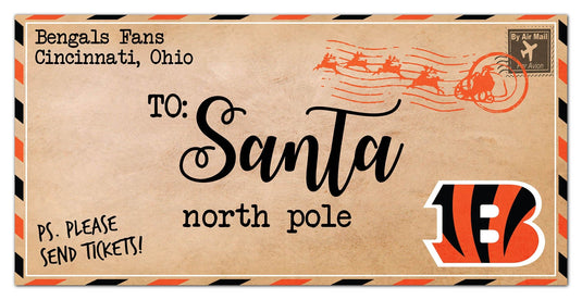 Fan Creations Holiday Home Decor Cincinnati Bengals To Santa 6x12