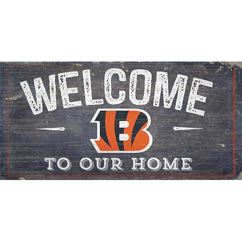 Fan Creations 6x12 Horizontal Cincinnati Bengals Welcome Distressed 6 x 12