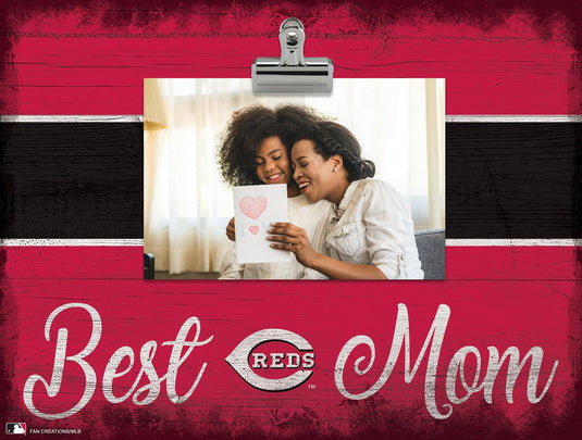Fan Creations Desktop Stand Cincinnati Reds Best Mom With Stripe Clip Frame
