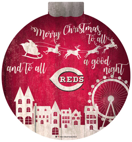 Fan Creations Holiday Home Decor Cincinnati Reds Christmas Village 12in