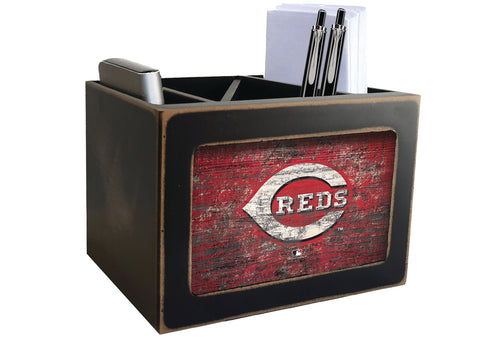 Fan Creations Desktop Stand Cincinnati Reds Distressed Desktop Organizer With Team Color