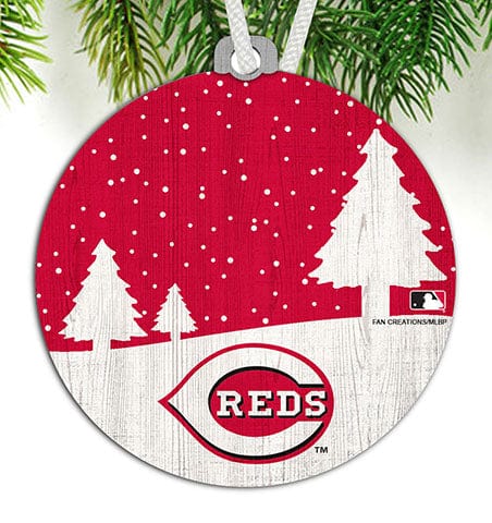 Fan Creations Ornament Cincinnati Reds Snow Scene Ornament