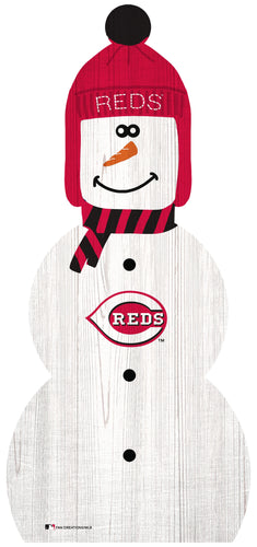 Fan Creations Holiday Home Decor Cincinnati Reds Snowman 31in Leaner