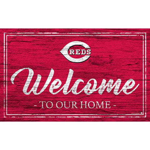 Fan Creations 11x19 Cincinnati Reds Team Color Welcome 11x19 Sign