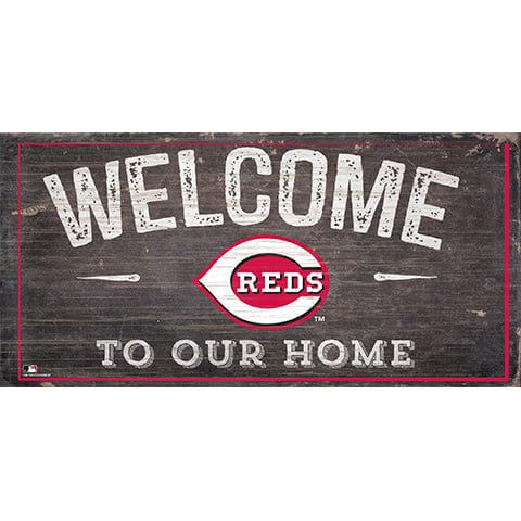 Fan Creations 6x12 Horizontal Cincinnati Reds Welcome Distressed Sign