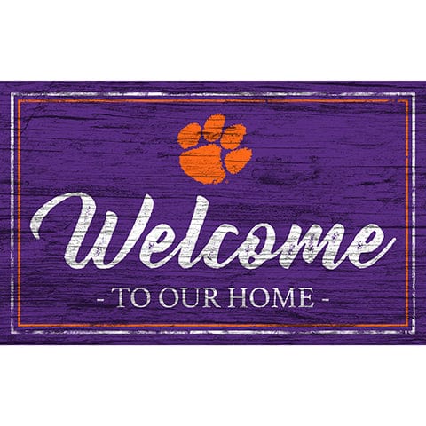 Fan Creations 11x19 Clemson University Team Color Welcome 11x19 Sign