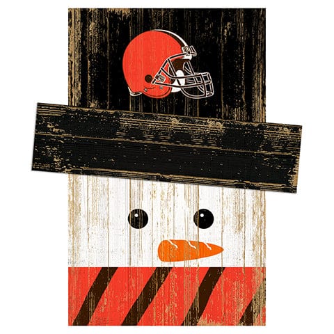 Fan Creations Large Holiday Head Cleveland Browns Snowman Head