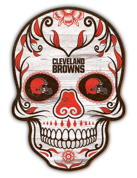Fan Creations Holiday Home Decor Cleveland Browns Sugar Skull 12in