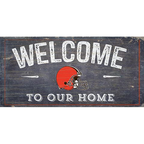 Fan Creations 6x12 Horizontal Cleveland Browns Welcome Distressed 6 x 12