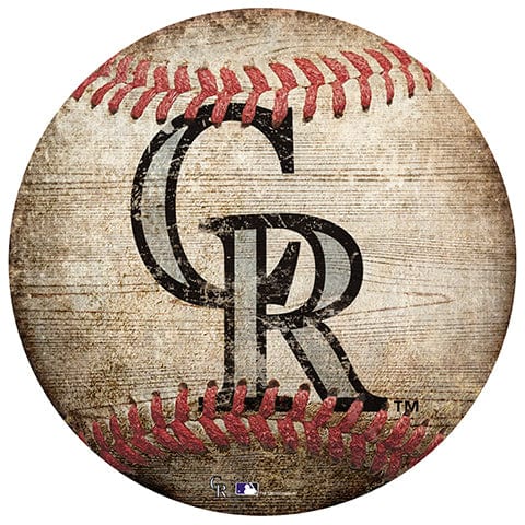 Fan Creations 12" Wall Art Colorado Rockies 12" Baseball Shaped Sign